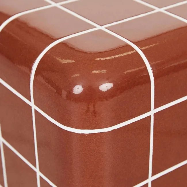 Seville Tiled Side Table 31 x 31 x 50cm - Biku Furniture & Homewares