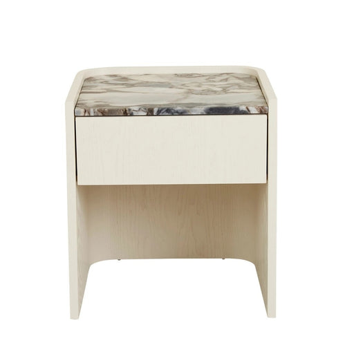 Elsie Bedside - Matt Ocean Marble - Shell