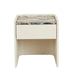 Elsie Bedside - Matt Ocean Marble - Shell