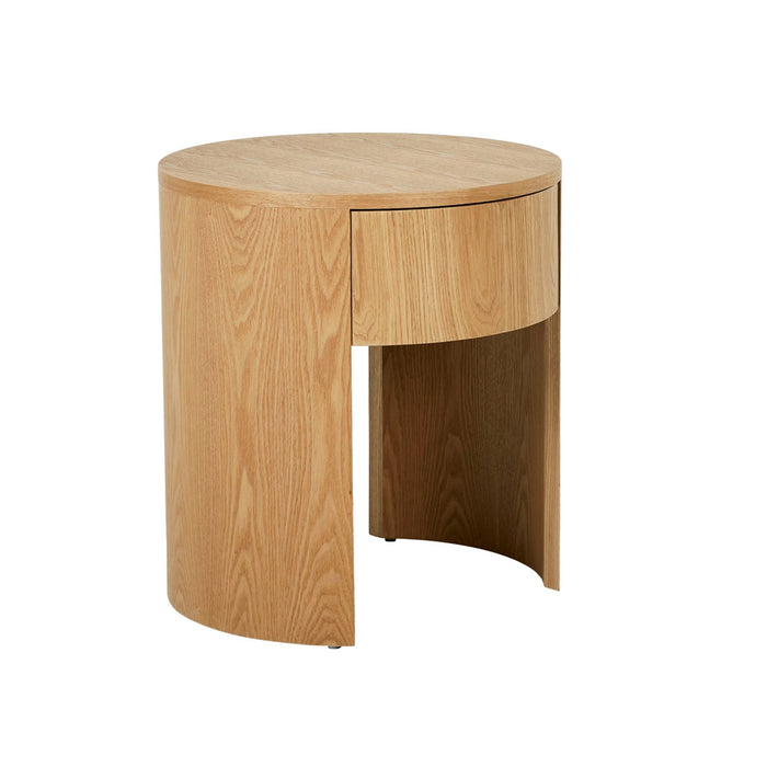 Oberon Crescent Bedside - Natural Ash
