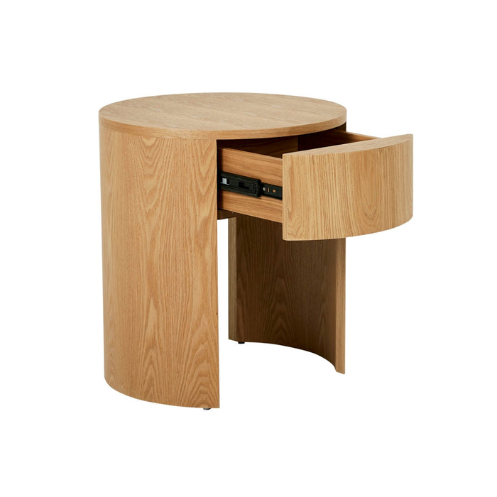Oberon Crescent Bedside - Natural Ash