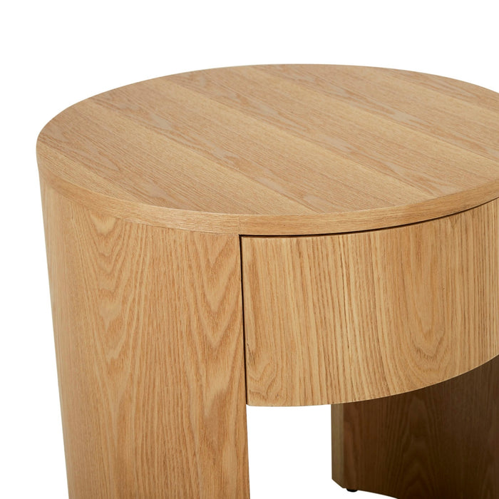 Oberon Crescent Bedside - Natural Ash