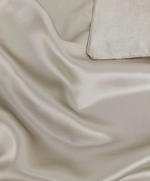 Silk Linen Flip Pillowcase – Smoke - Biku Furniture & Homewares
