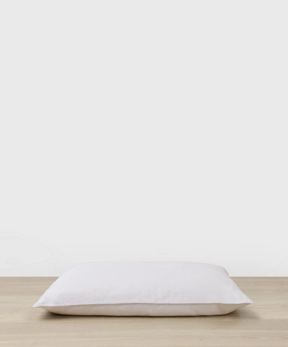 Silk Linen Flip Pillowcase – White - Biku Furniture & Homewares