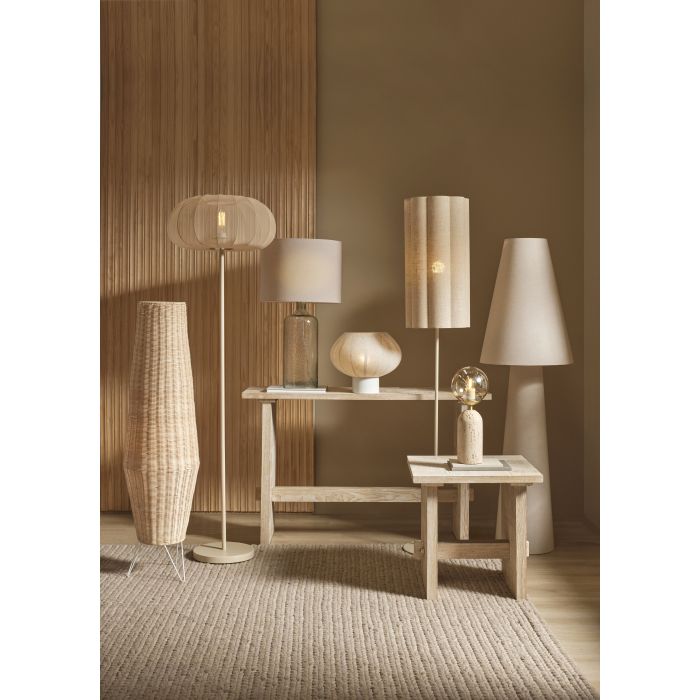 Solenne Linen Floor Lamp - Biku Furniture & Homewares