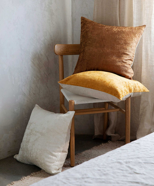 Talik Velvet Cushion Cover – Cream - Biku Furniture & Homewares