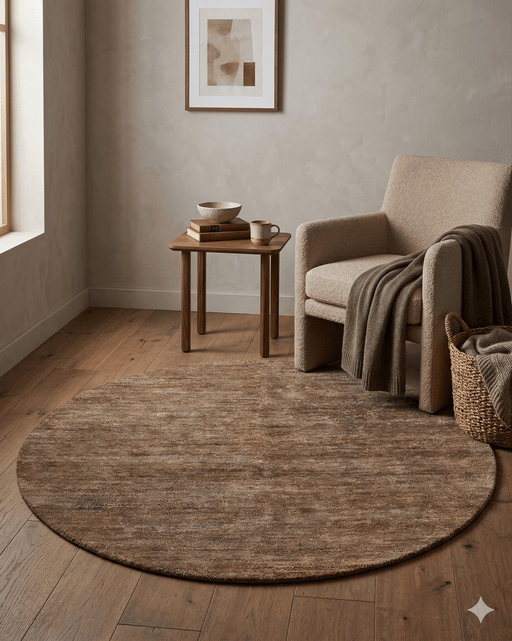 Terranova Round Rug – Sand – 250cm dia. - Biku Furniture & Homewares