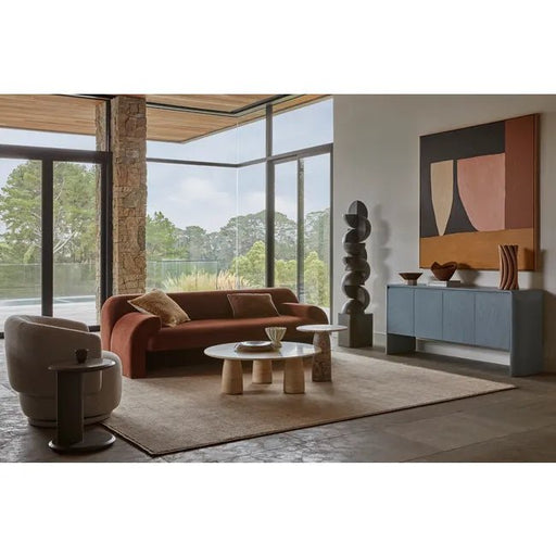 Theron Curve Floor Sculpture - Ebony - Biku Furniture & Homewares