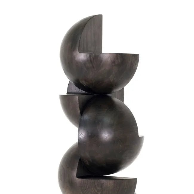 Theron Curve Floor Sculpture - Ebony - Biku Furniture & Homewares