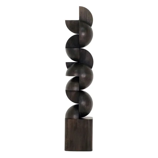 Theron Curve Floor Sculpture - Ebony - Biku Furniture & Homewares