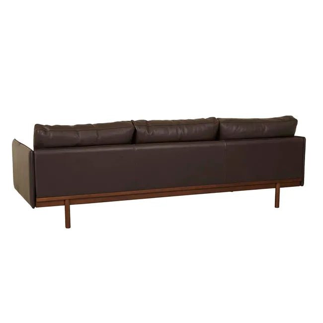 Tolv Pensive 3 Seater Sofa - Cigar Leather - Smoked Oak - Biku Furniture & Homewares