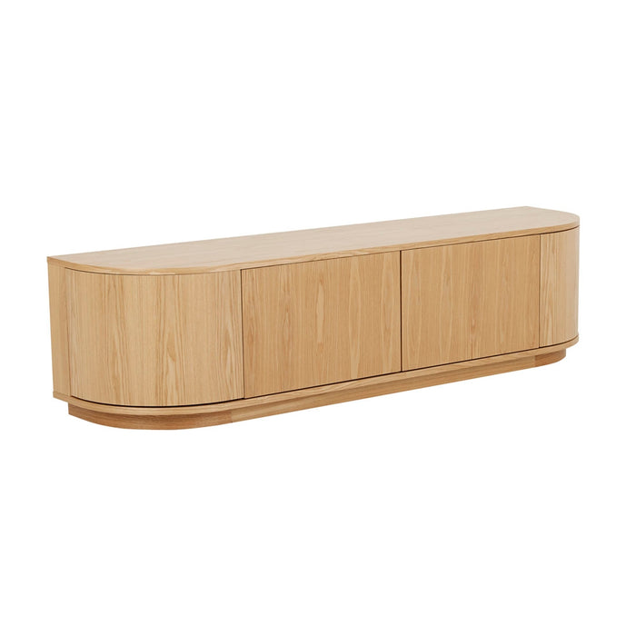 Oberon Crescent Entertainment Units - Natural Ash