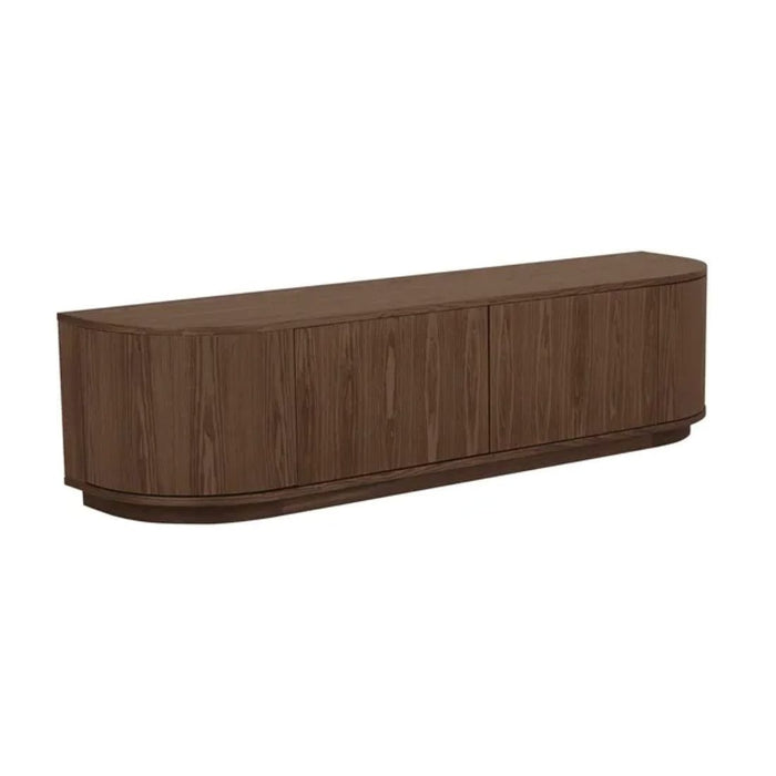 Oberon Crescent Entertainment Units - Smoked Ash