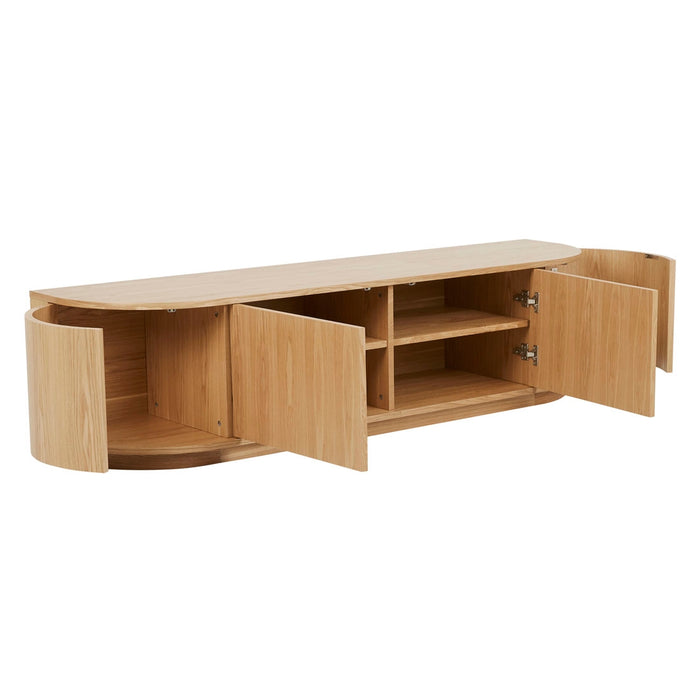 Oberon Crescent Entertainment Units - Natural Ash