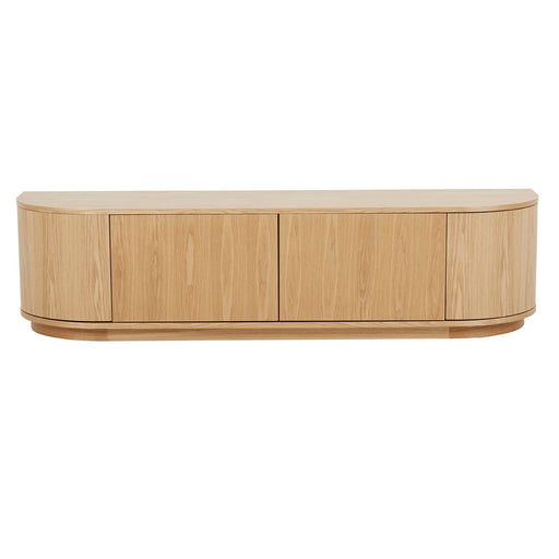 Oberon Crescent Entertainment Units - Natural Ash