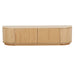 Oberon Crescent Entertainment Units - Natural Ash