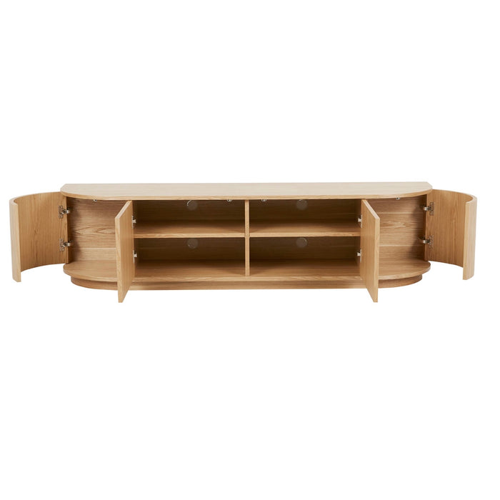 Oberon Crescent Entertainment Units - Natural Ash