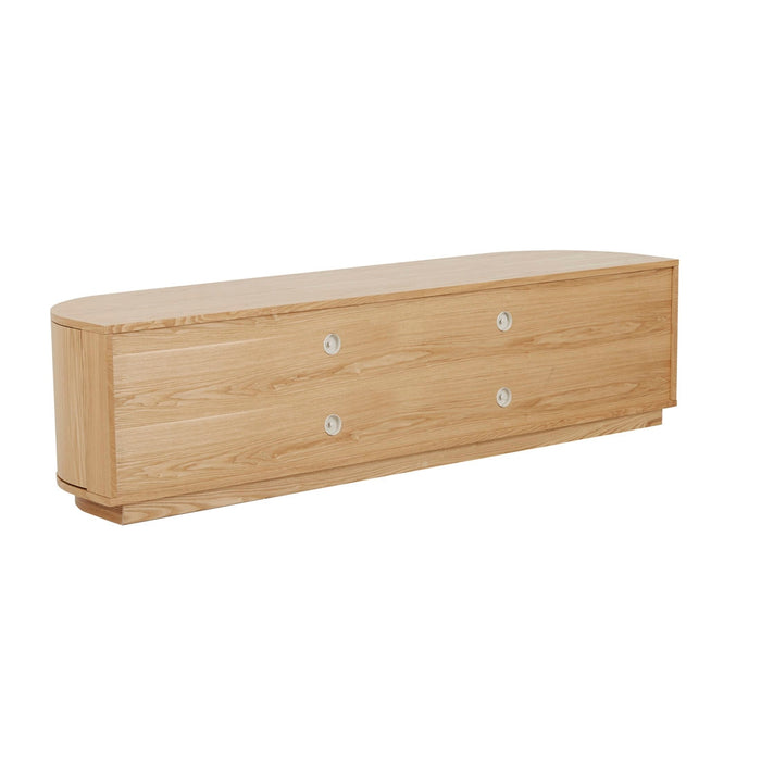 Oberon Crescent Entertainment Units - Natural Ash