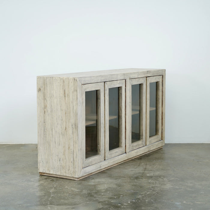 Avanti 4 Glass Door Pine Sideboard - Biku Furniture & Homewares