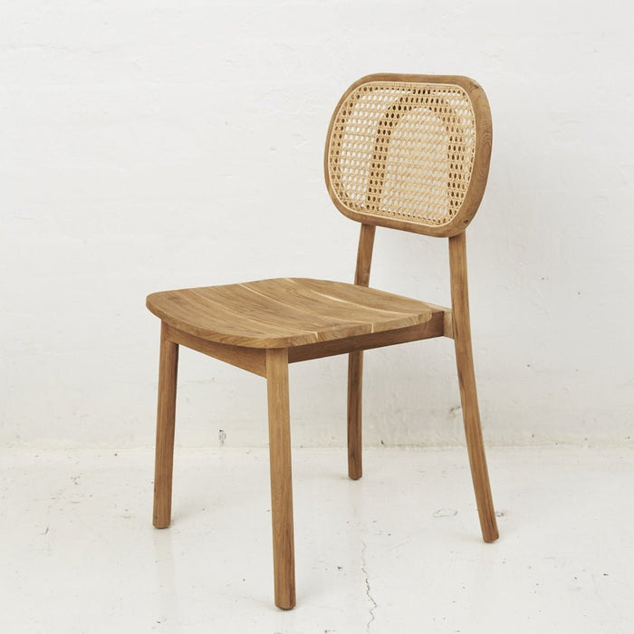 Bailey Rattan Trim Dining Chair - Biku Furniture & Homewares