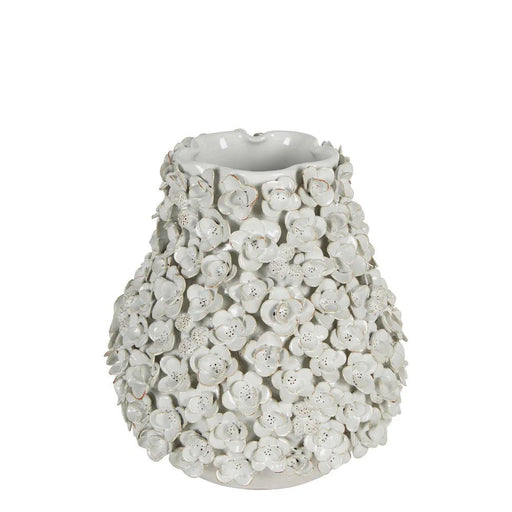 Bloomstone Ceramic Vase - Ivory Majesty - Biku Furniture & Homewares