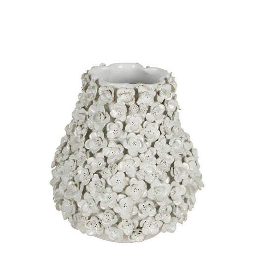 Bloomstone Ceramic Vase - Ivory Majesty - Biku Furniture & Homewares