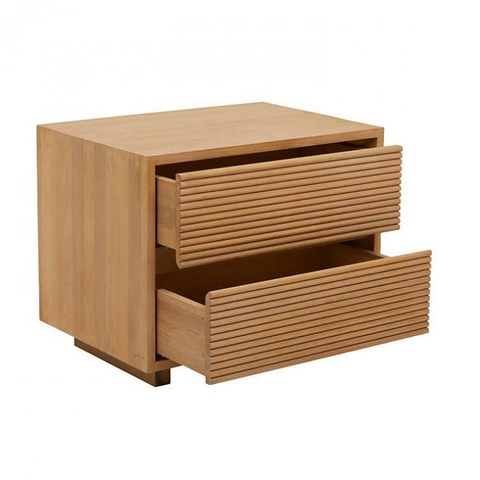Bruno Carved Bedside - Biku Furniture & Homewares