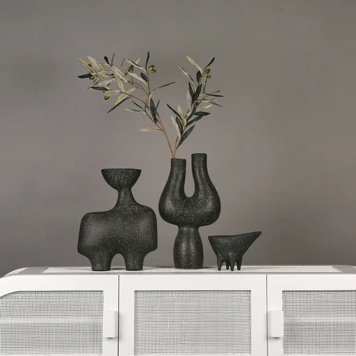 Charcoal Moore Tall Vase - Biku Furniture & Homewares