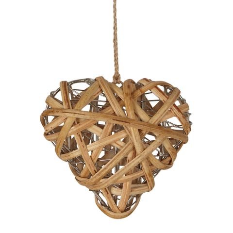 Chinon Rattan Heart Ornament - Biku Furniture & Homewares