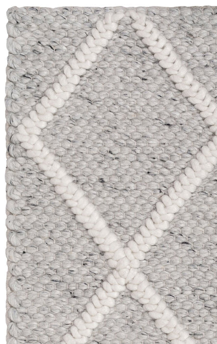 Crysta Diamond Handwoven Textured Wool & Viscose Rug - Biku Furniture & Homewares
