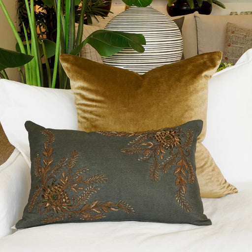Donenico Embroiderd Cushion - Biku Furniture & Homewares
