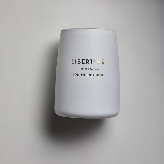 Libertine White Matte Glass Candle - Biku Furniture & Homewares