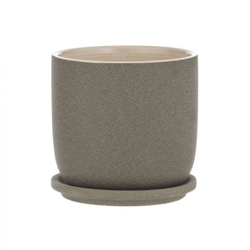 Lya Pot Ceramic Moss - Biku Furniture & Homewares