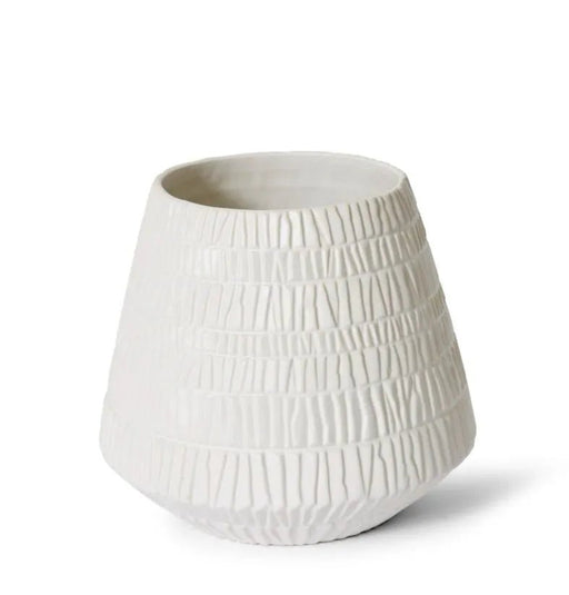 Matte White Colton Pot - Biku Furniture & Homewares
