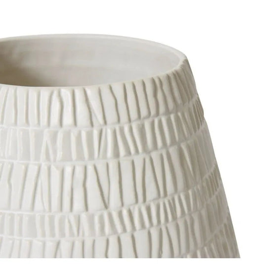 Matte White Colton Pot - Biku Furniture & Homewares