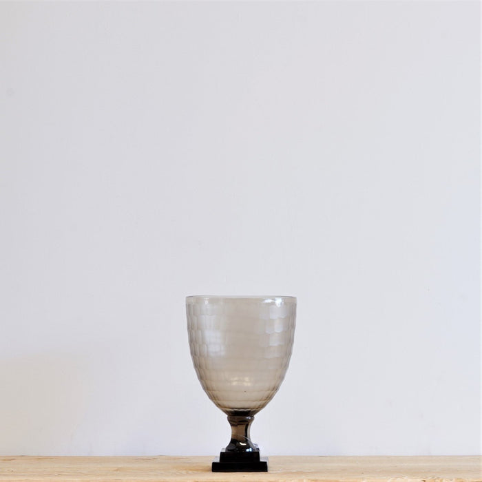 Negril Honey Cut Glass Vase - Biku Furniture & Homewares