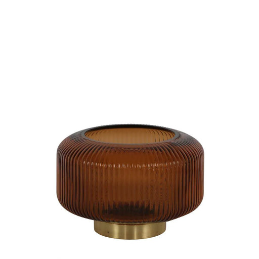 Petite Brown Juno Glass Vase - Biku Furniture & Homewares