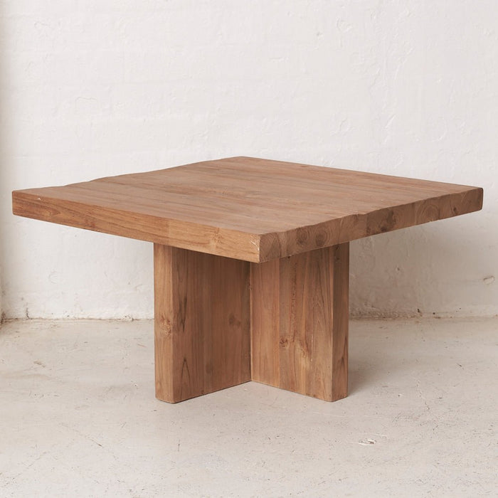 Phoenix Rustic Finish Squared-off Coffee Table - Biku Furniture & Homewares