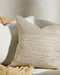 Straw Elegance Pillow with Feather Filling - Biku Furniture & Homewares