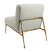 Venice Leisure Chair Gold in Natural Linen - Biku Furniture & Homewares