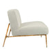 Venice Leisure Chair Gold in Natural Linen - Biku Furniture & Homewares