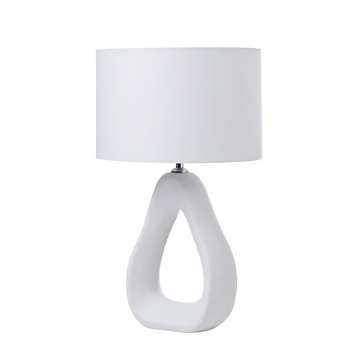 White Porcelain Radiance Table Lamp - Biku Furniture & Homewares