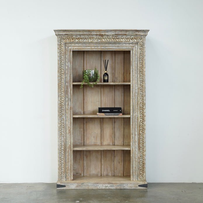 Zain Distressed Wood Bookshelf — Biku Furniture & Homewares