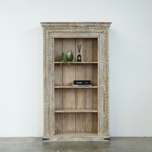 Zain Distressed Wood Bookshelf - Biku Furniture & Homewares